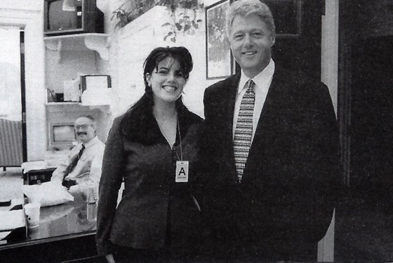 FOR SUNDAY Official White House photo taken Nov. 17, 1995 from page 3179 of Independent Counsel Kenneth Starr's report on President Clinton, showing President Clinton and Monica Lewinsky at the White House. Congress laid before a wary nation Monday the raw footage of the presidsent's grand jury testimony and 3,183 pages of evidence chronicling his relationship with Monica Lewinsky in explicit detail. (AP Photo/OIC)