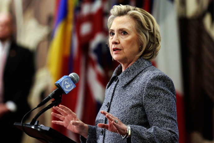 Hillary Rodham Clinton answers questions at a news conference at the United Nations, Tuesday, March 10, 2015.   Clinton conceded that she should have used a government email to conduct business as secretary of state, saying her decision was simply a matter of "convenience." (AP Photo/Richard Drew) ORG XMIT: UNRD115